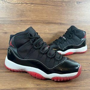 Jordan 11 Retro Playoffs Bred Sneakers Women’ss Size 8.5 (7Y)